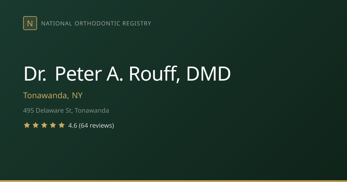 Dr. Peter A. Rouff, DMD | 4.6-Star Rated | Tonawanda, NY